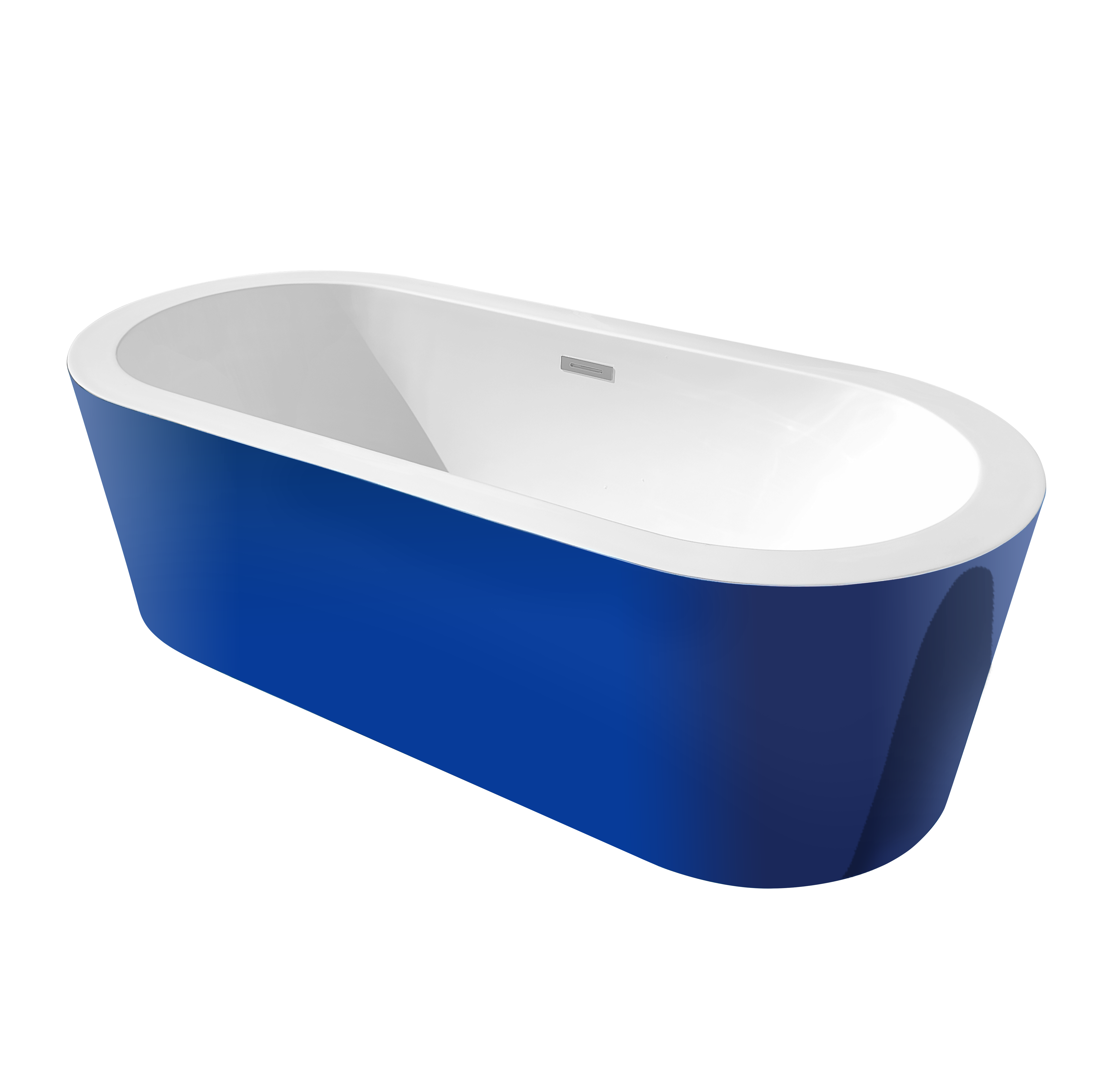 Cada baie freestanding Bella WB-814  acril  170 x 80 x 58 cm  albastru