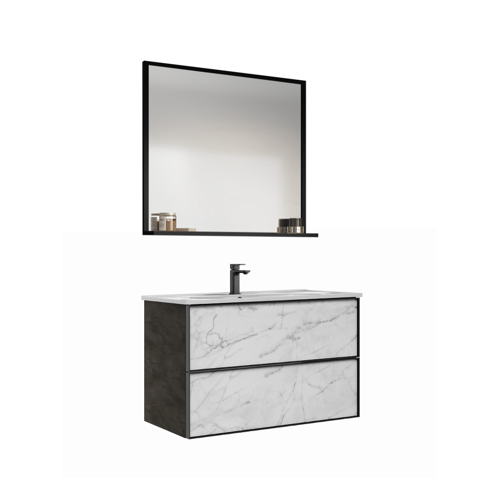 Set mobilier baie Orka Lucca  3 piese  irony  100 cm