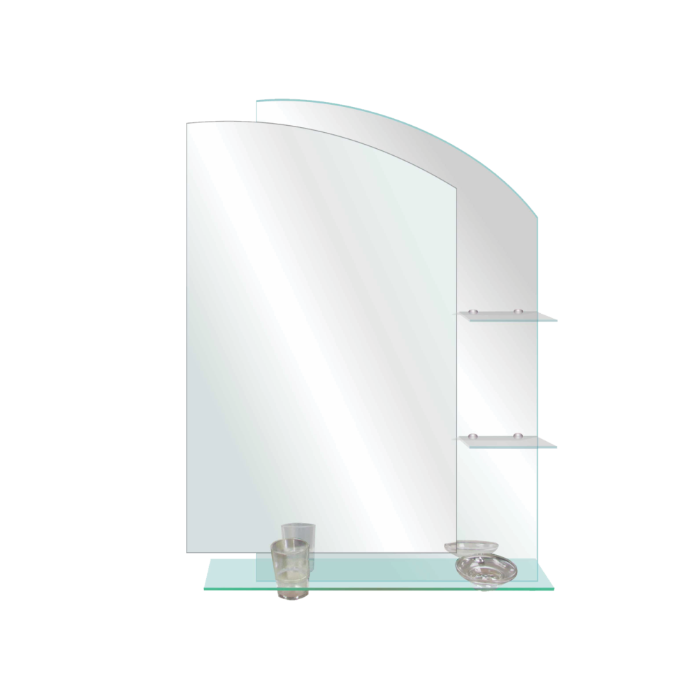 Oglinda baie cu polite RO-030  65x90 cm