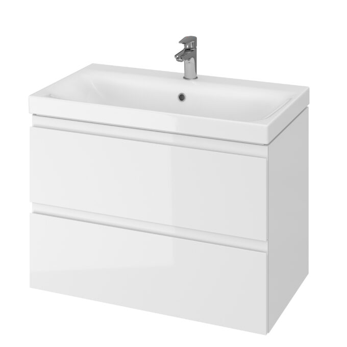 Masca chiuveta baie Cersanit set 975 Moduo  80 cm  alb (baza+lavoar) S801-221