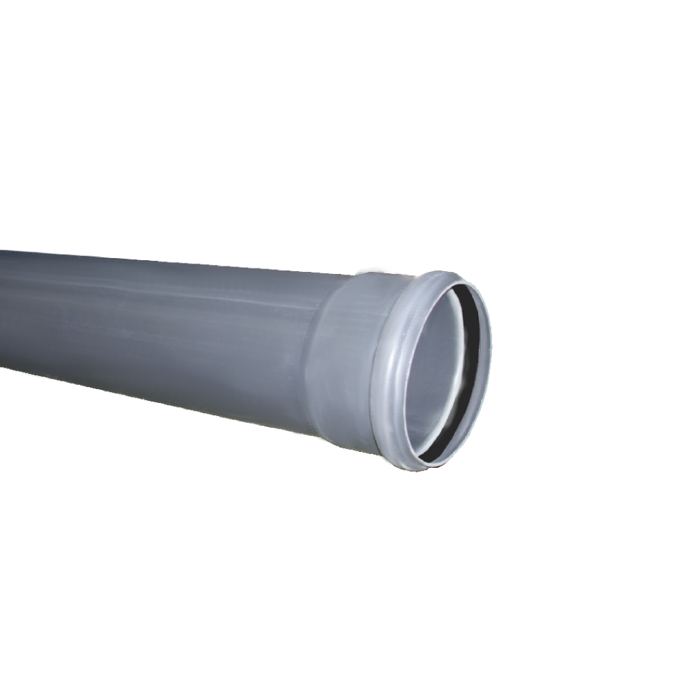 Teava PVC cu mufa si garnitura 110 mm x 1 M