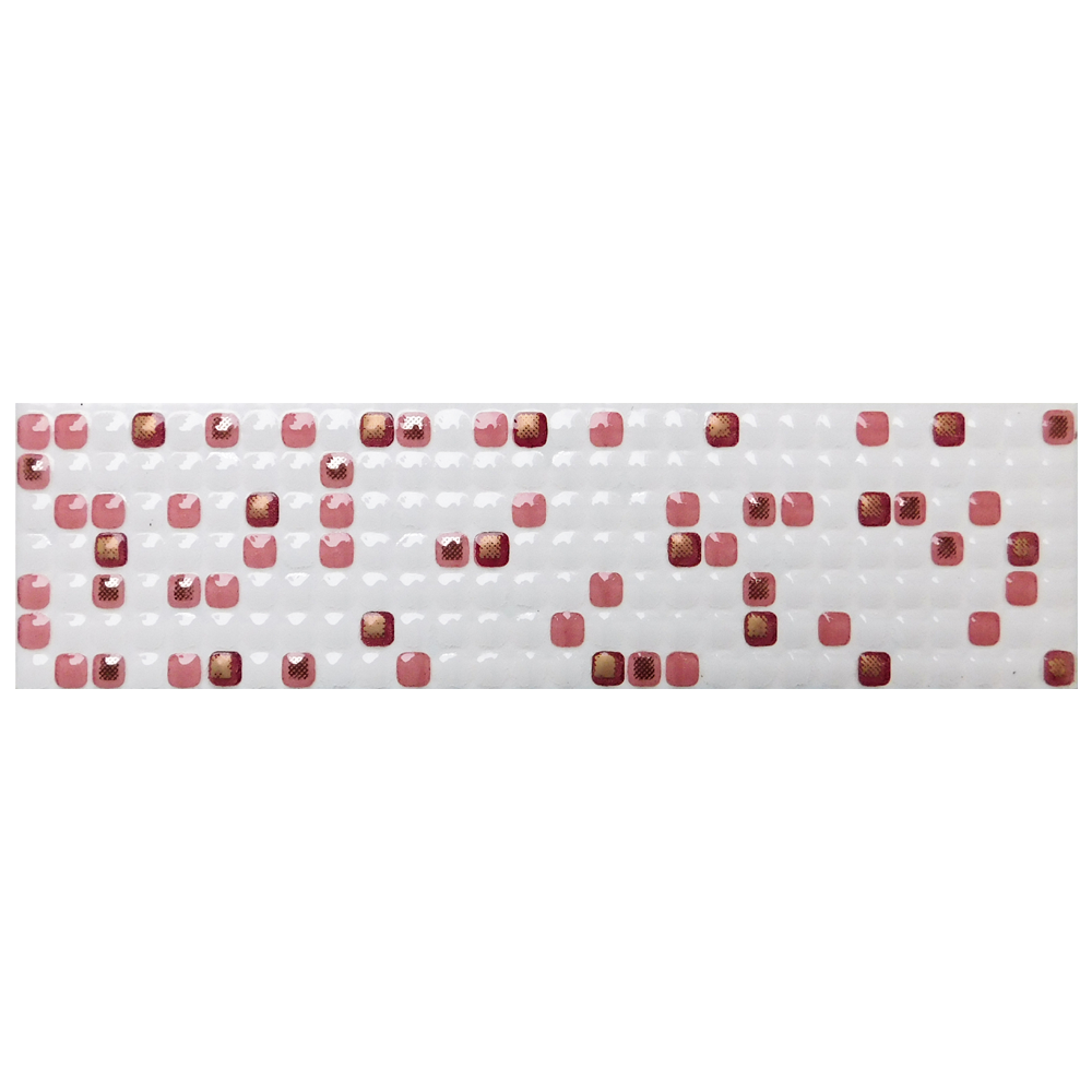 Brau decorativ faianta baie / bucatarie Tamara Red  6.5 x 25