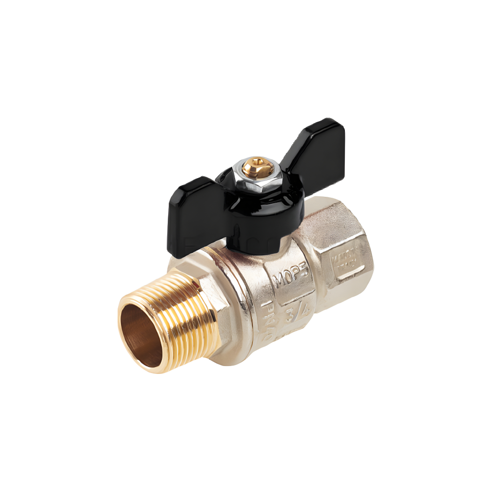 Robinet sfera pentru apa Uragano M/F 1'' cu fluture negru 1 Robinet sfera pentru apa Uragano M/F 1'' cu fluture negru