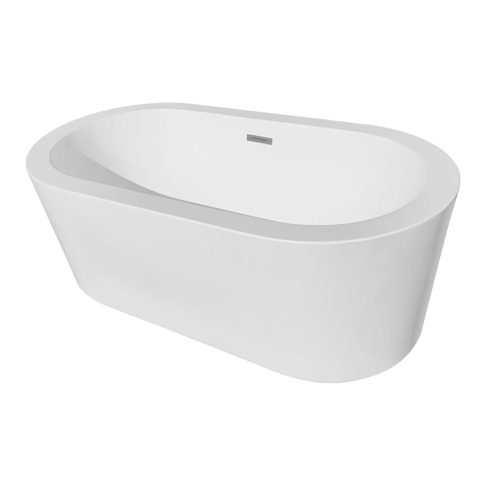 Cada baie freestanding Bella WB-814  acril  150 x 80 x 58 cm  alb