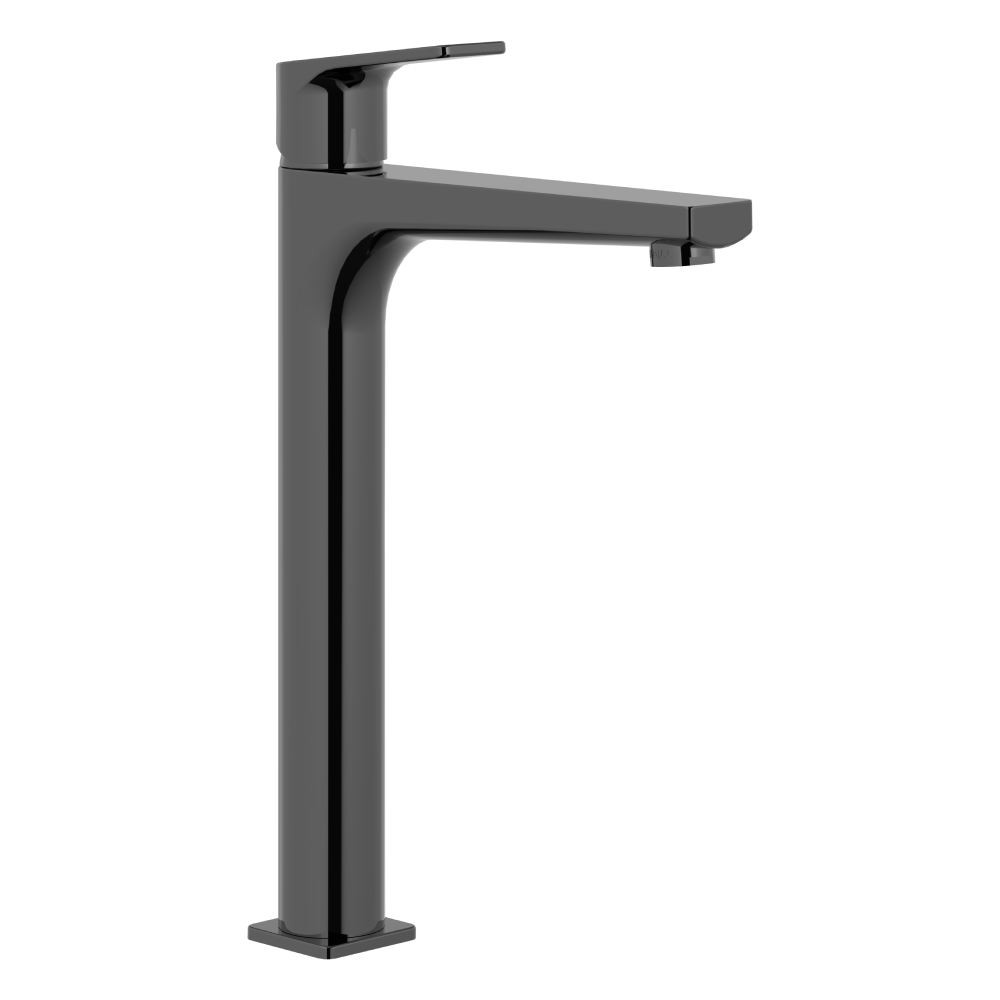 Baterie lavoar Celesta Aria  monocomanda  inalta  aspect modern  Gunmetal gray