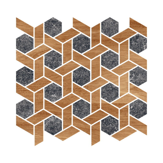 Gresie mozaic exterior / interior Mars Anthracite Wooden Decor 58 x 58 cm mata antiderapanta portelanata rectificata 1 Gresie mozaic exterior / interior Mars Anthracite Wooden Decor 58 x 58 cm mata antiderapanta portelanata rectificata