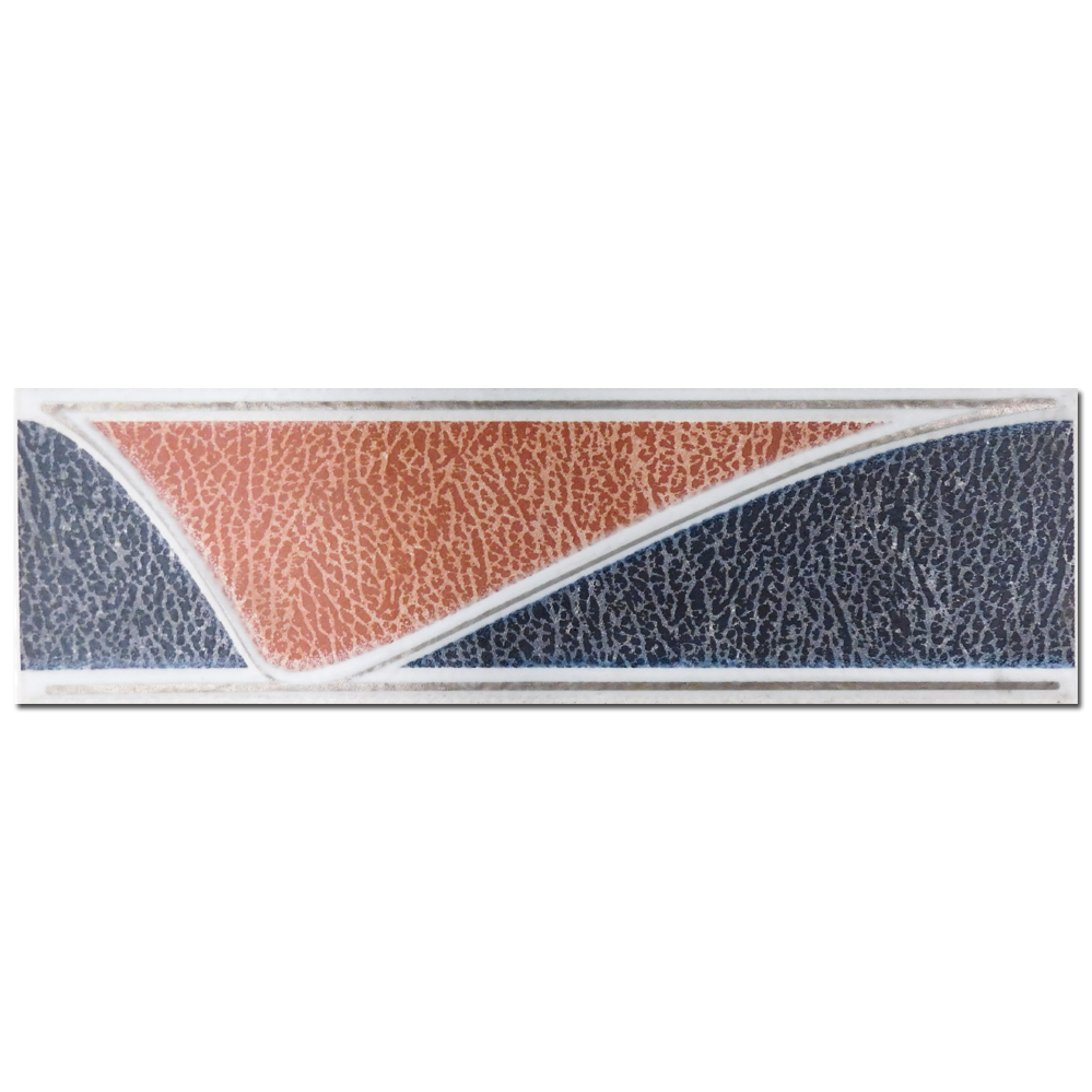 Brau decorativ faianta baie / bucatarie Pella Black  8 x 25