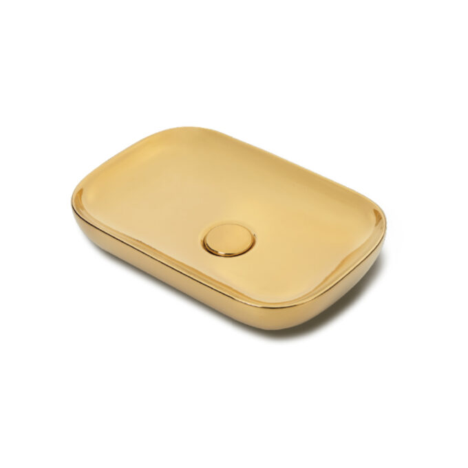 Lavoar baie pe blat Celesta Carina  60 x 40 x 13 cm  ceramica  auriu (gold)
