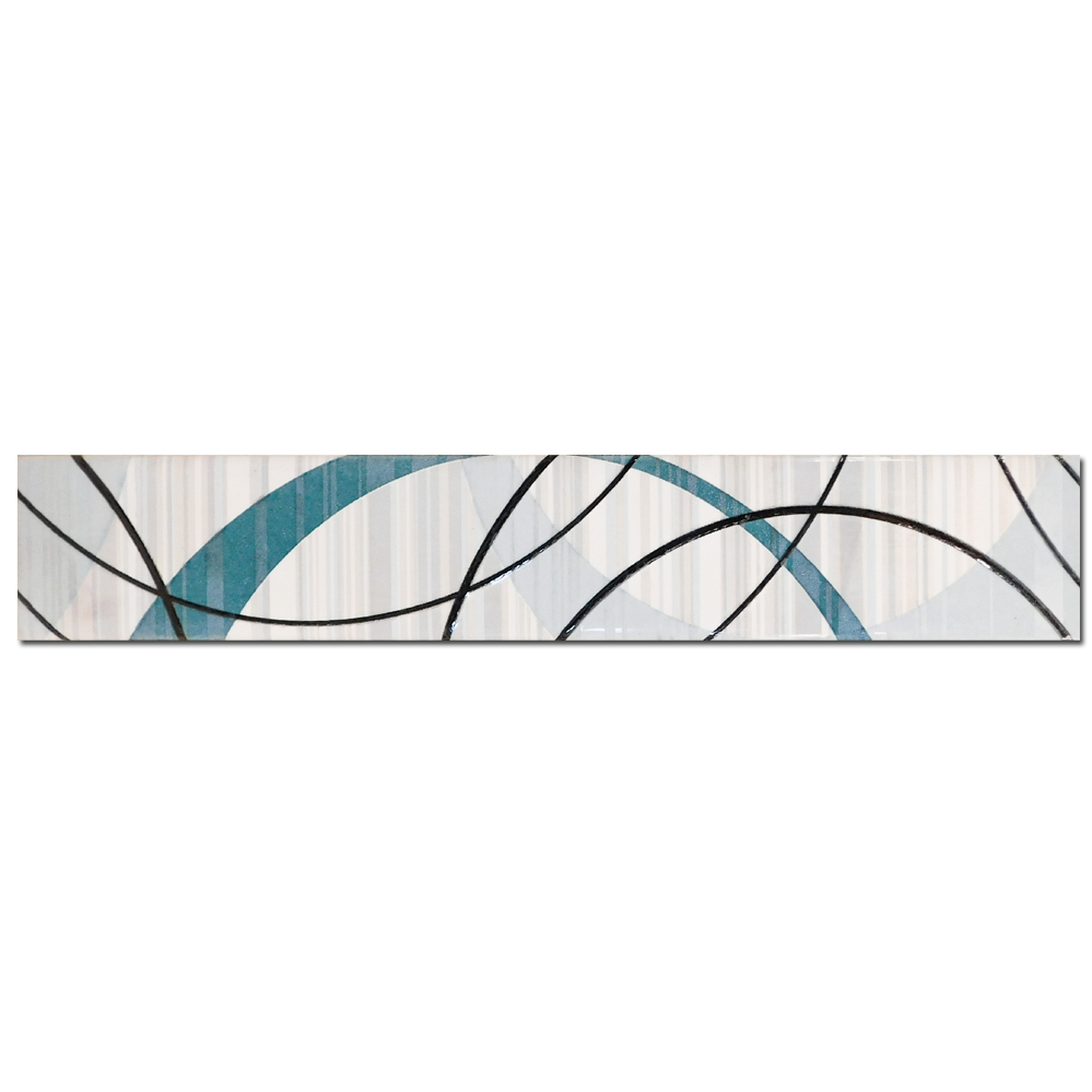Brau decorativ faianta baie / bucatarie Living Pop Azul  5 x 31.6