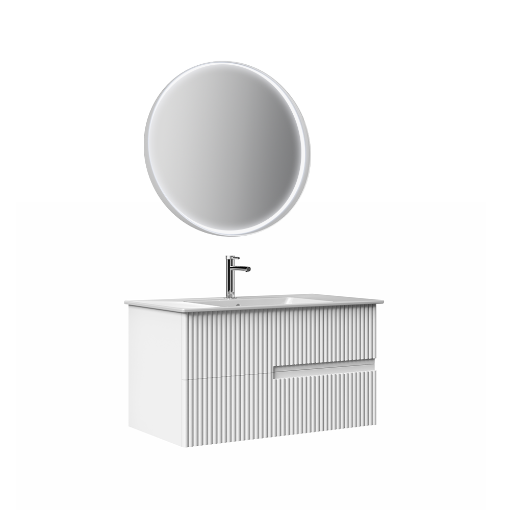 Set mobilier baie Orka Moonlight  suspendat  3 piese  alb  70 cm