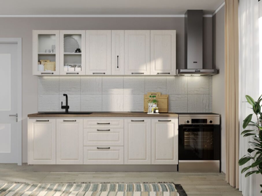 Set Mobila Bucatarie Cucina - Config. CC1 Alb Structo