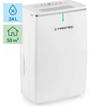 Dezumidificator Trotec TTK72E, 24l/zi, Debit 195mc/h, Pentru spatii de pana la 50mp, Display, Timer, Higrostat, Uscare rufe