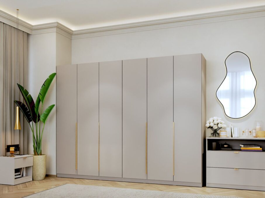 Dulap dormitor haine Bej/casmir 246 cm Auris C1