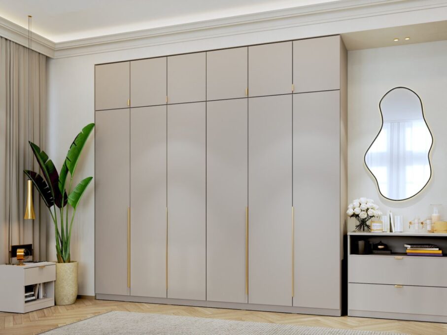 Dulap dormitor haine Inalt Bej/casmir 246 cm Auris C1