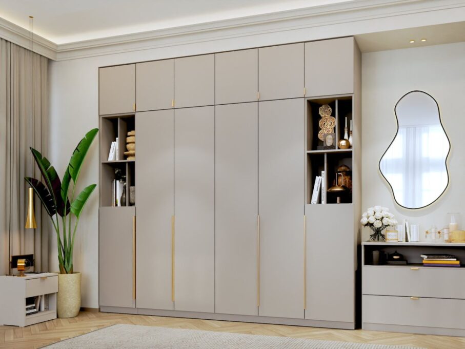 Dulap dormitor haine Inalt Bej/casmir 246 cm Auris C2