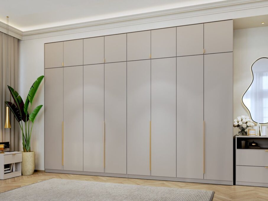 Dulap dormitor haine Inalt Bej/casmir 328 cm Auris C1