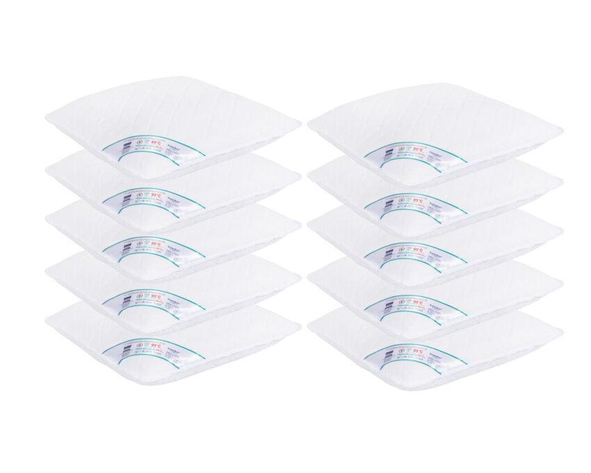 Pachet 10 Perne Medicinale Hipoalergenice SomnART 40x40cm, HypoallergenicMed, matlasate, lavabile la 95 de grade, fermitate medie spre tare