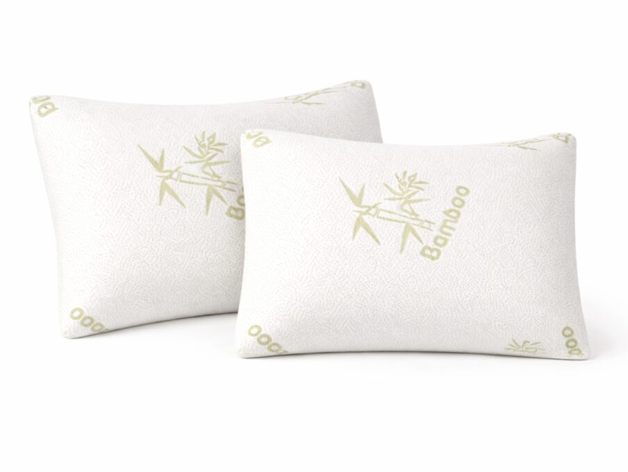 Set 2 perne Bamboo Memory Somnart, husa detasabila bambus, 50x70 cm