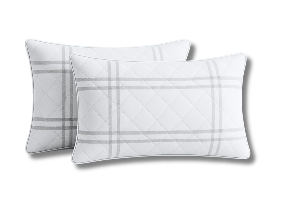 Set 2 Perne Somnart matlasate Grid Confort 50x70 cm