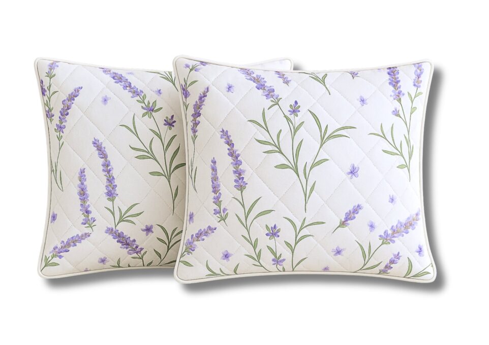 Set 2 Perne Somnart matlasate Lavanda Confort 60x60 cm
