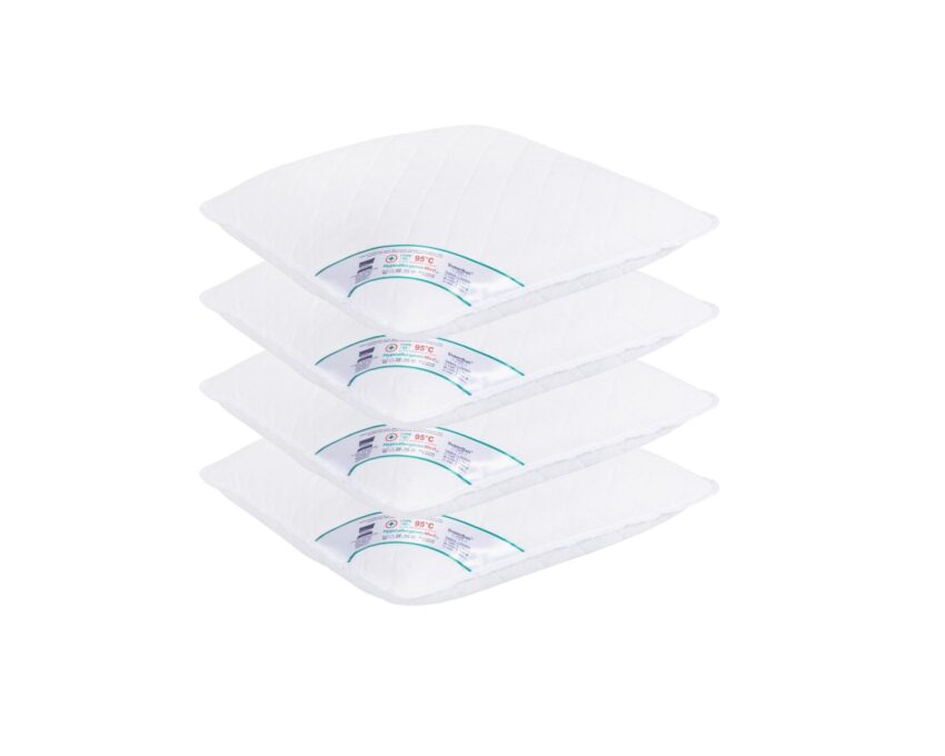 Set 4 Perne Medicinale Hipoalergenice SomnART 40x40cm, HypoallergenicMed, matlasate, lavabile la 95 de grade, fermitate medie spre tare