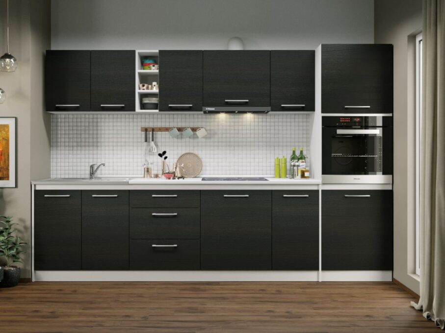 Set Mobila Bucatarie Mina 300 Alb/Ferrara C184