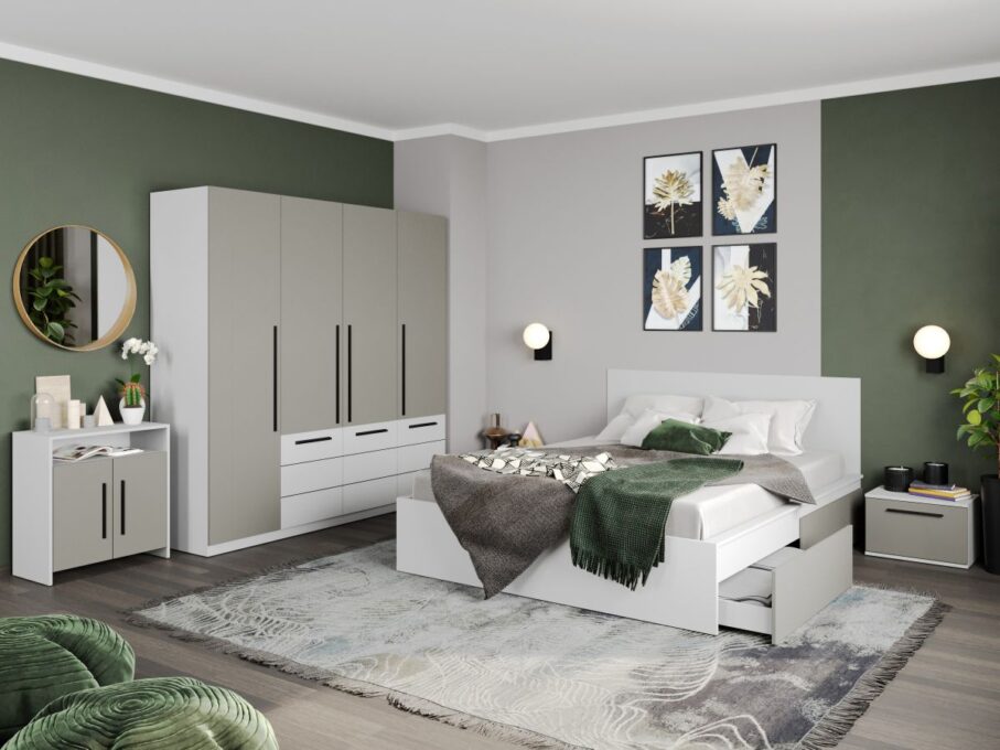 Set Mobila Dormitor Casmir / Alb Soares C07