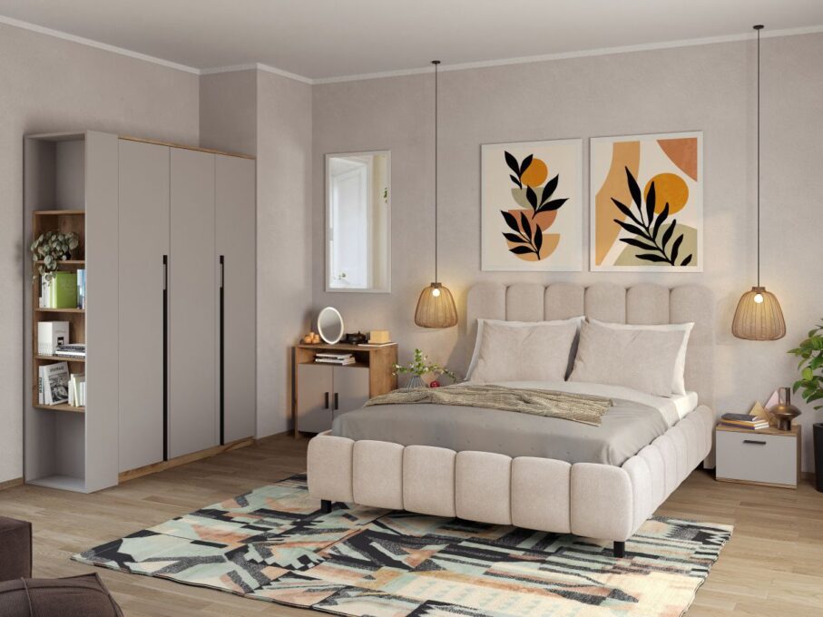 Set Mobila Dormitor Casmir / Stejar Siena C09