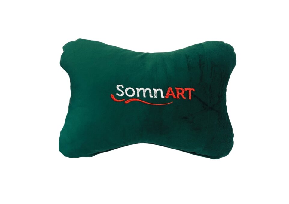 Perna Somnart pentru tetiera, verde, dimensiune 32x23