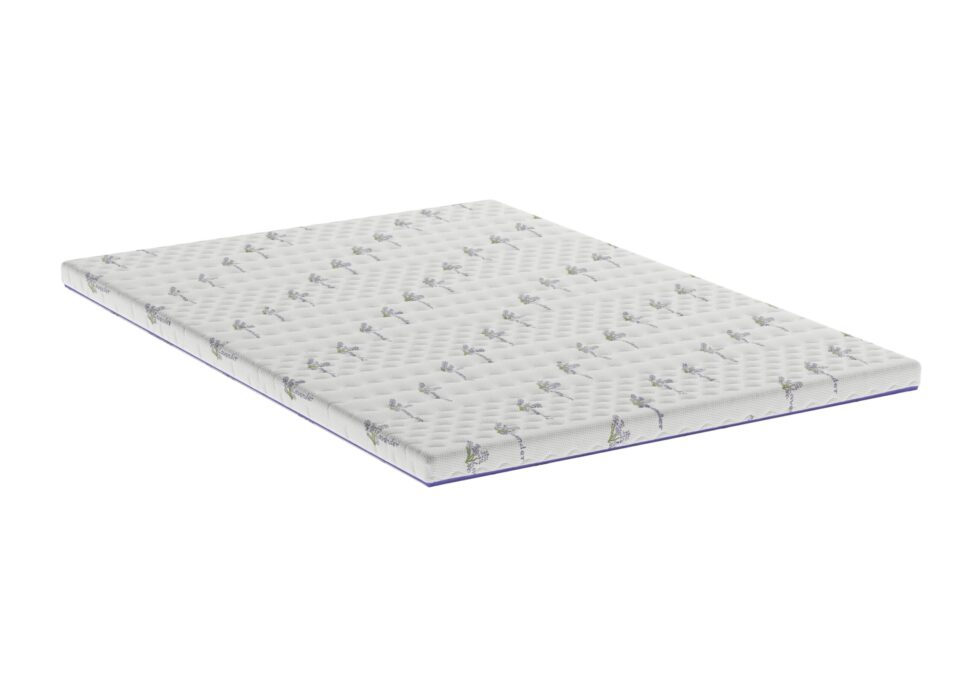 Topper cu spuma poliuretanica Superconfort Lavant 7 Zone 160x200, husa detasabila si lavabila, tratament lavanda, fermitate medie