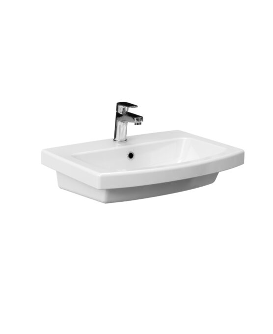 Lavoar baie incastrat alb lucios  Cersanit Easy K102-014  rectangular  60 cm  ceramica