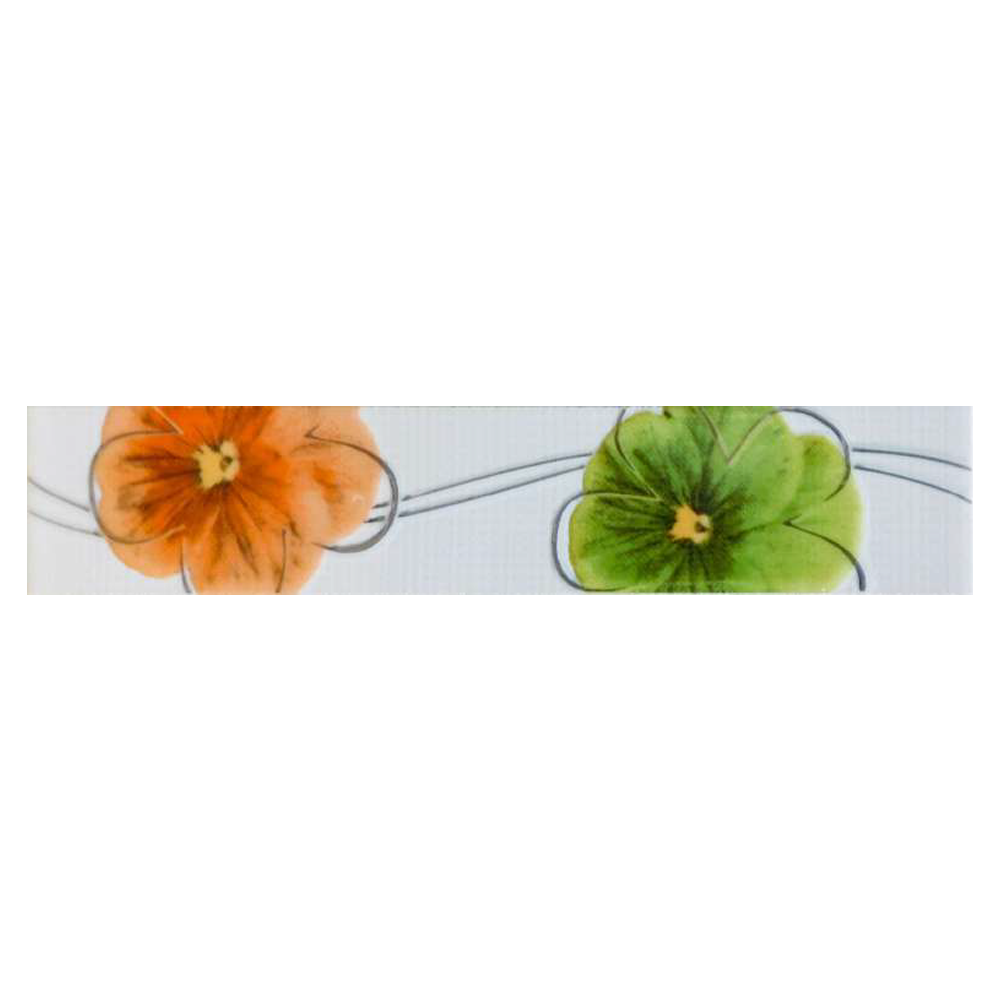 Brau decorativ faianta baie / bucatarie Murano Orange-Green  5 x 25