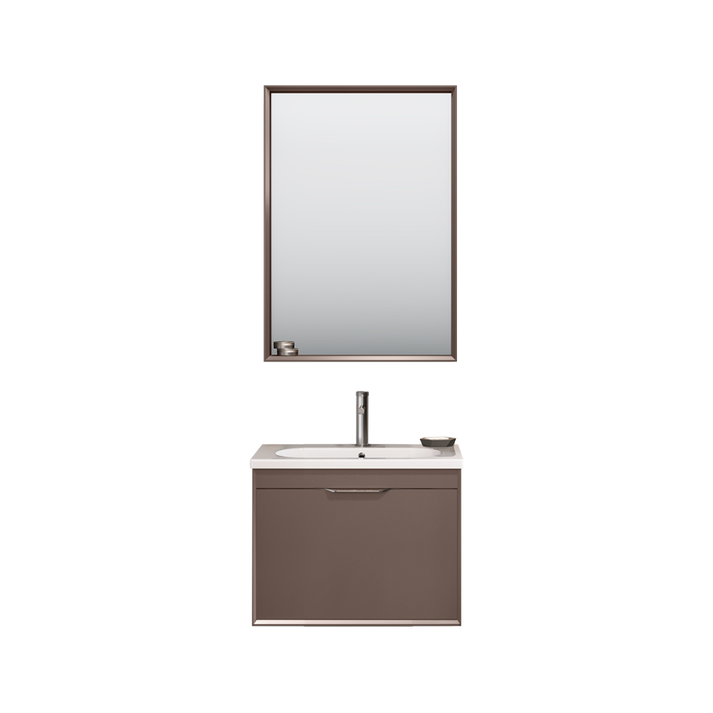 Set mobilier baie Orka Clay  suspendat  3 piese  toprak  65 cm
