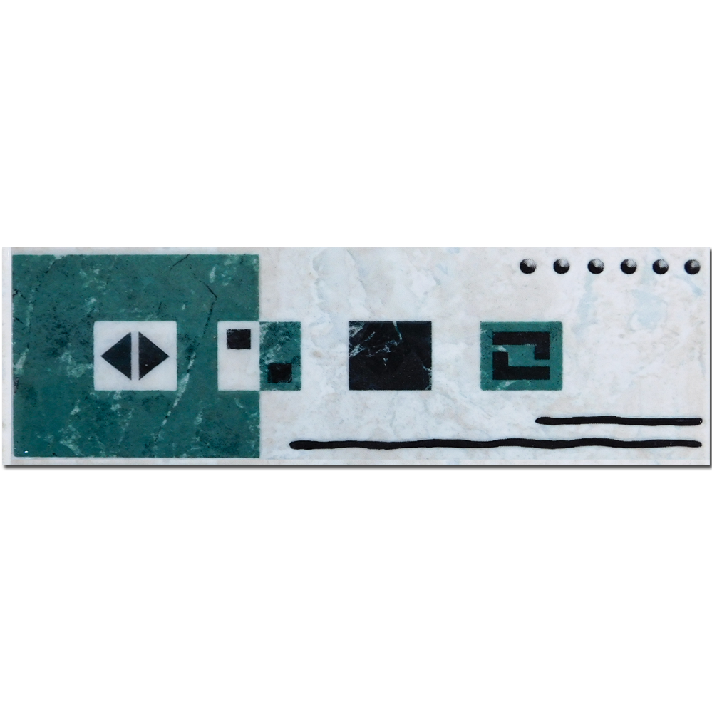 Brau decorativ faianta baie / bucatarie Zafra Verde  8 x 25