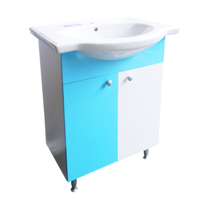 Masca chiuveta / lavoar baie Selena  55 cm  alb-bleu