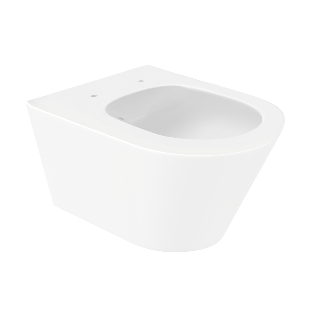 Vas WC suspendat Celesta Ava  53 x 35 5 cm  fara margini  ceramica  alb mat