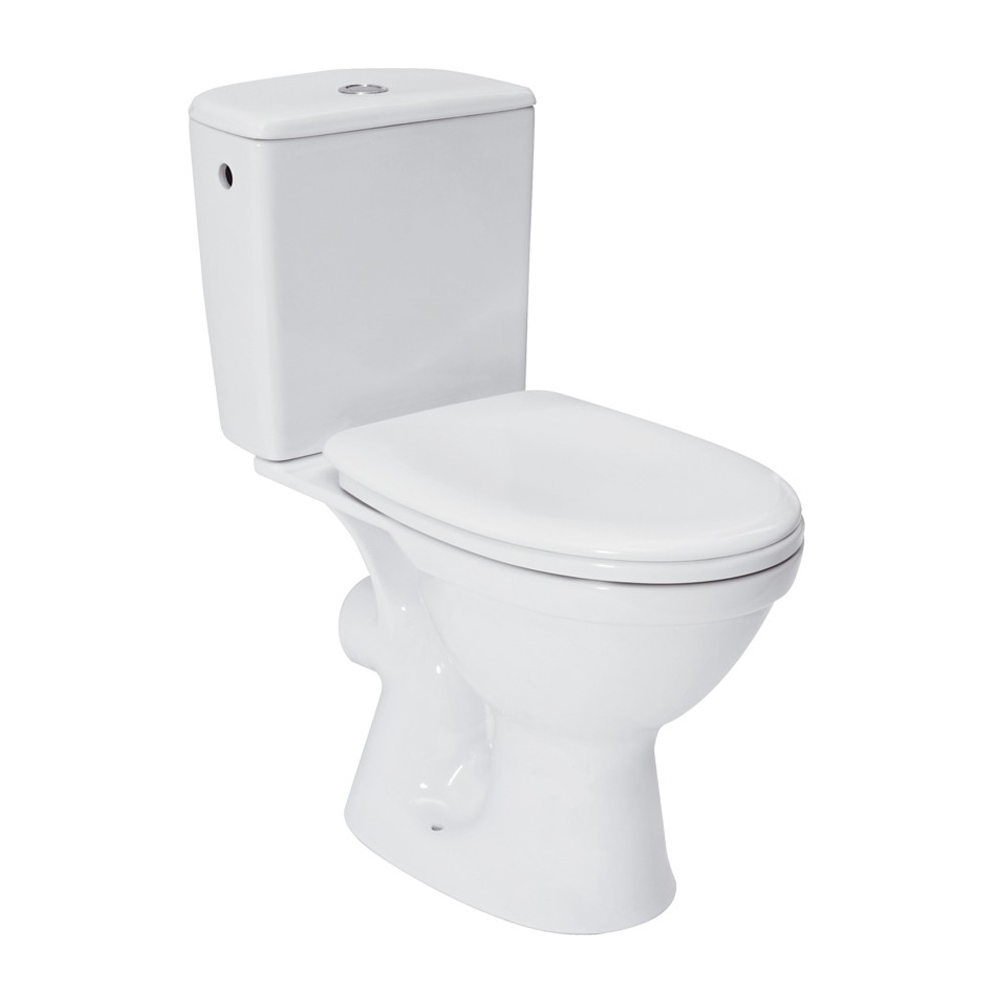 Set vas WC pe pardoseala cu rezervor Cersanit Roma 010 + mecanism si capac polipropilena R02-019 (evacuare orizontala)