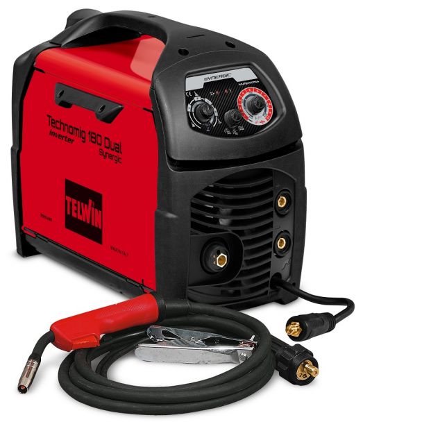 Aparat sudura MIG-MAG/MMA/TIG-LIFT Telwin TECHNOMIG180DUALSYNERGIC_MULTIPROCES, 170 A, 0.6-0.8 mm, cu accesorii 1 Aparat sudura MIG-MAG/MMA/TIG-LIFT Telwin TECHNOMIG180DUALSYNERGIC_MULTIPROCES, 170 A, 0.6-0.8 mm, cu accesorii
