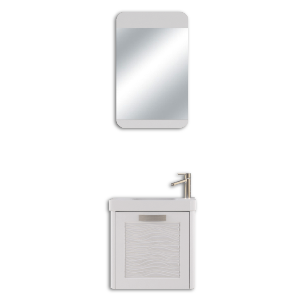 Set mobilier baie Gursu 049 suspendat 3 piese alb 50 cm 1 Set mobilier baie Gursu 049 suspendat 3 piese alb 50 cm