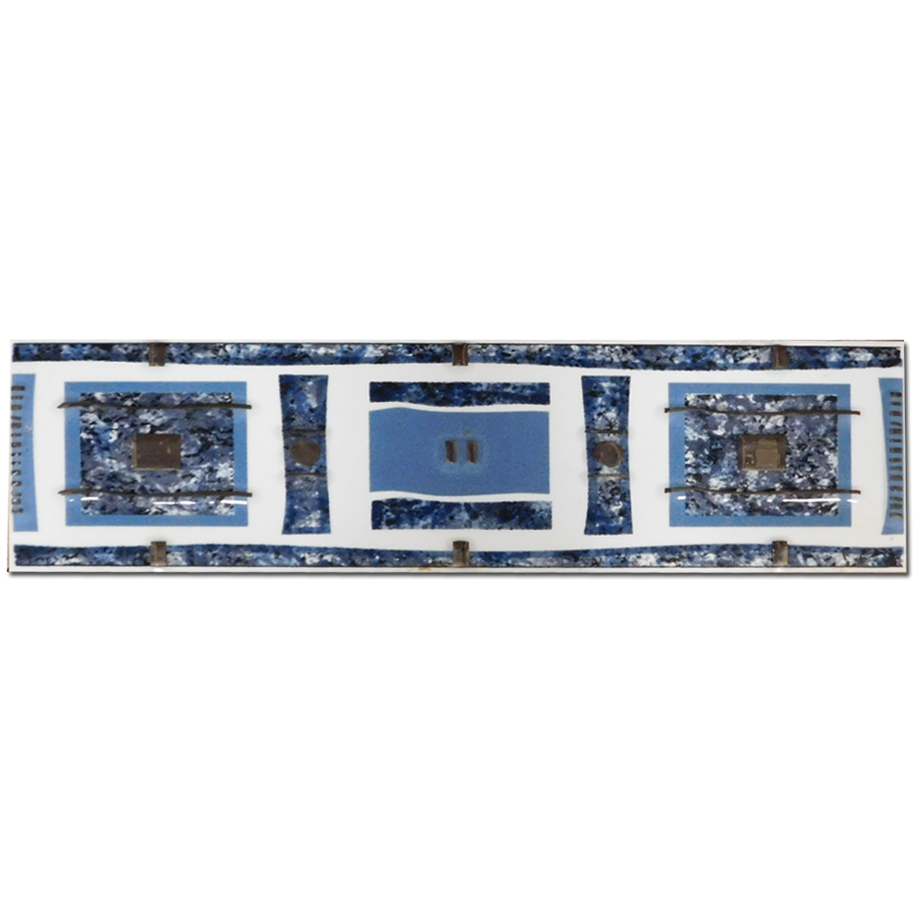Brau decorativ faianta baie / bucatarie Arona Blue  8 x 25