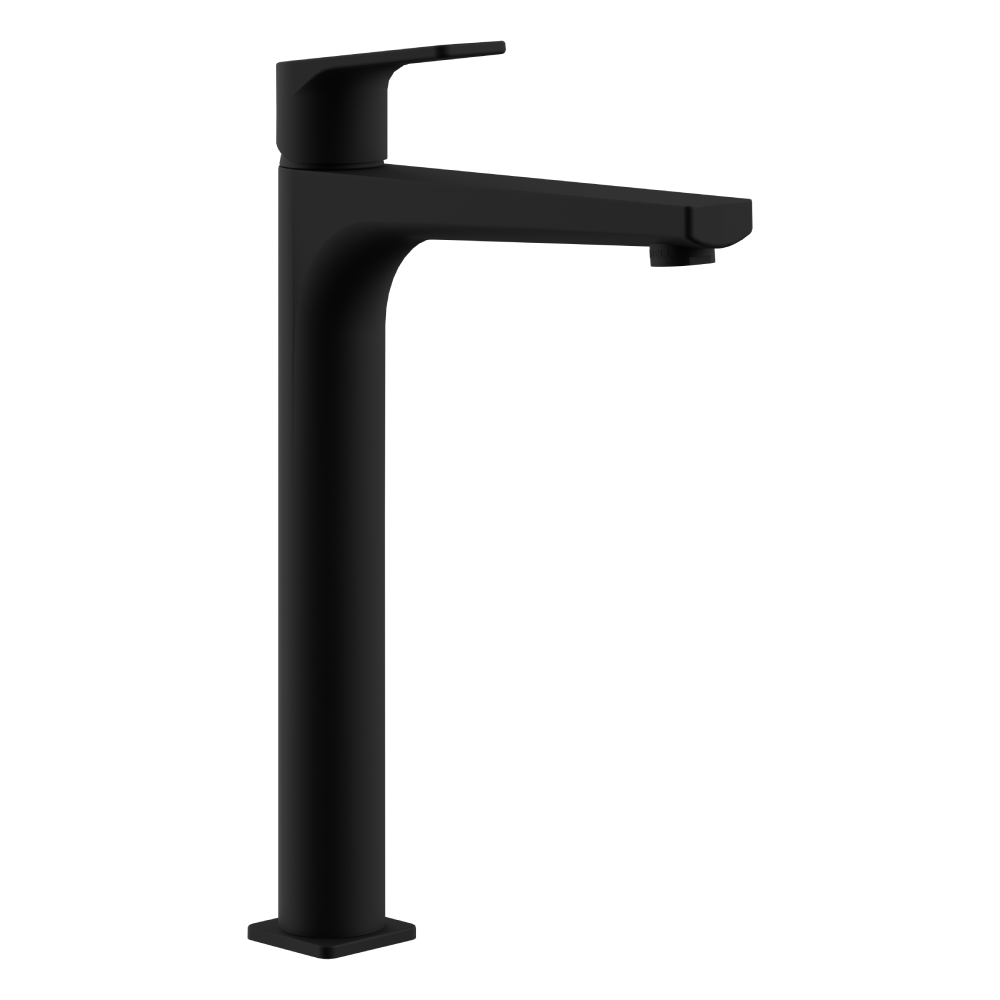 Baterie lavoar Celesta Aria  monocomanda  inalta  montare pe blat  negru mat