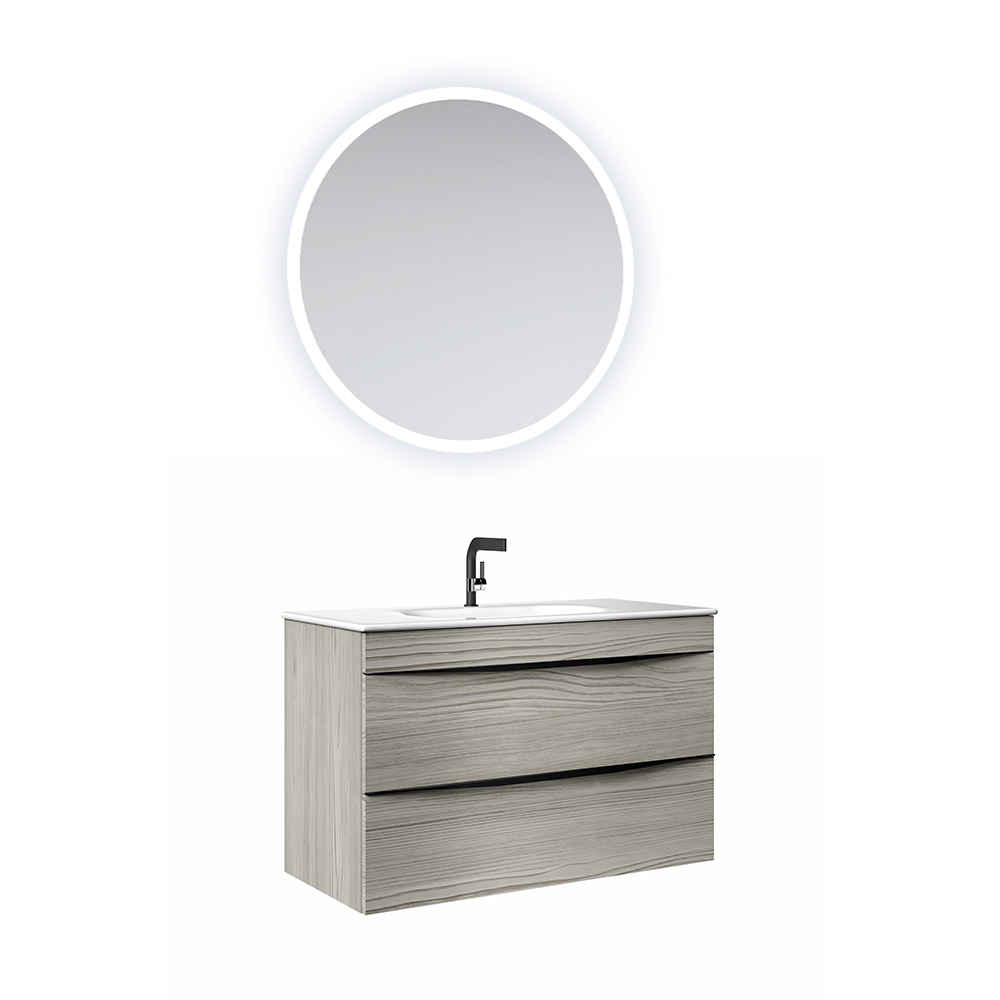 Set mobilier baie Orka Vento  suspendat  3 piese  Dublin  80 cm