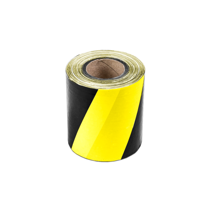 Maan banda atentionare negru-galben 707  85 mm x 100 m