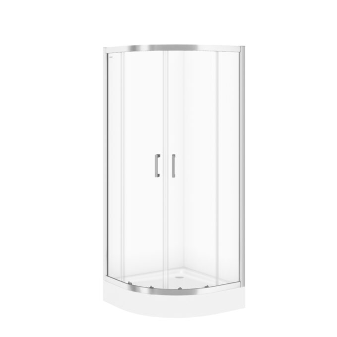 Cabina de dus simpla Cersanit Basic S158-003  semirotunda  80 x 80 x 185 cm