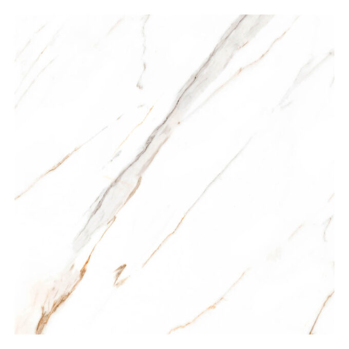 Gresie portelanata exterior / interior Carrara Bianco  60 x 60 cm  lucioasa  rectificata  tip marmura