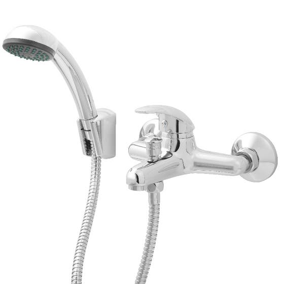 Baterie cada Boet Cronos 11555 monocomanda set de dus inclus (furtun si para de dus) crom