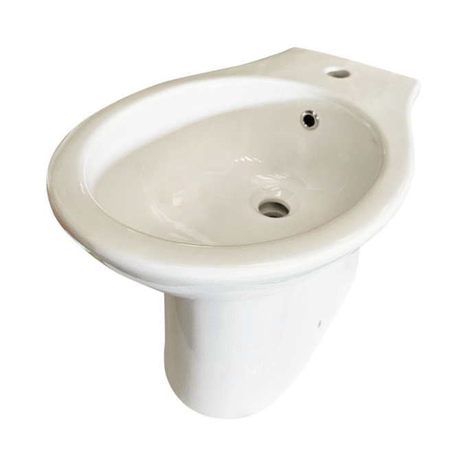 Bideu stativ ceramic (fixare / montaj pe pardoseala) Carmina 66 x 40 cm  alb