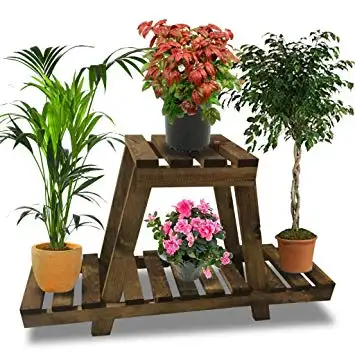 Resigilat:Etajera flori din lemn, Homs Garden 2, Natur, 75 x 49 x 25 cm 1 Resigilat:Etajera flori din lemn, Homs Garden 2, Natur, 75 x 49 x 25 cm