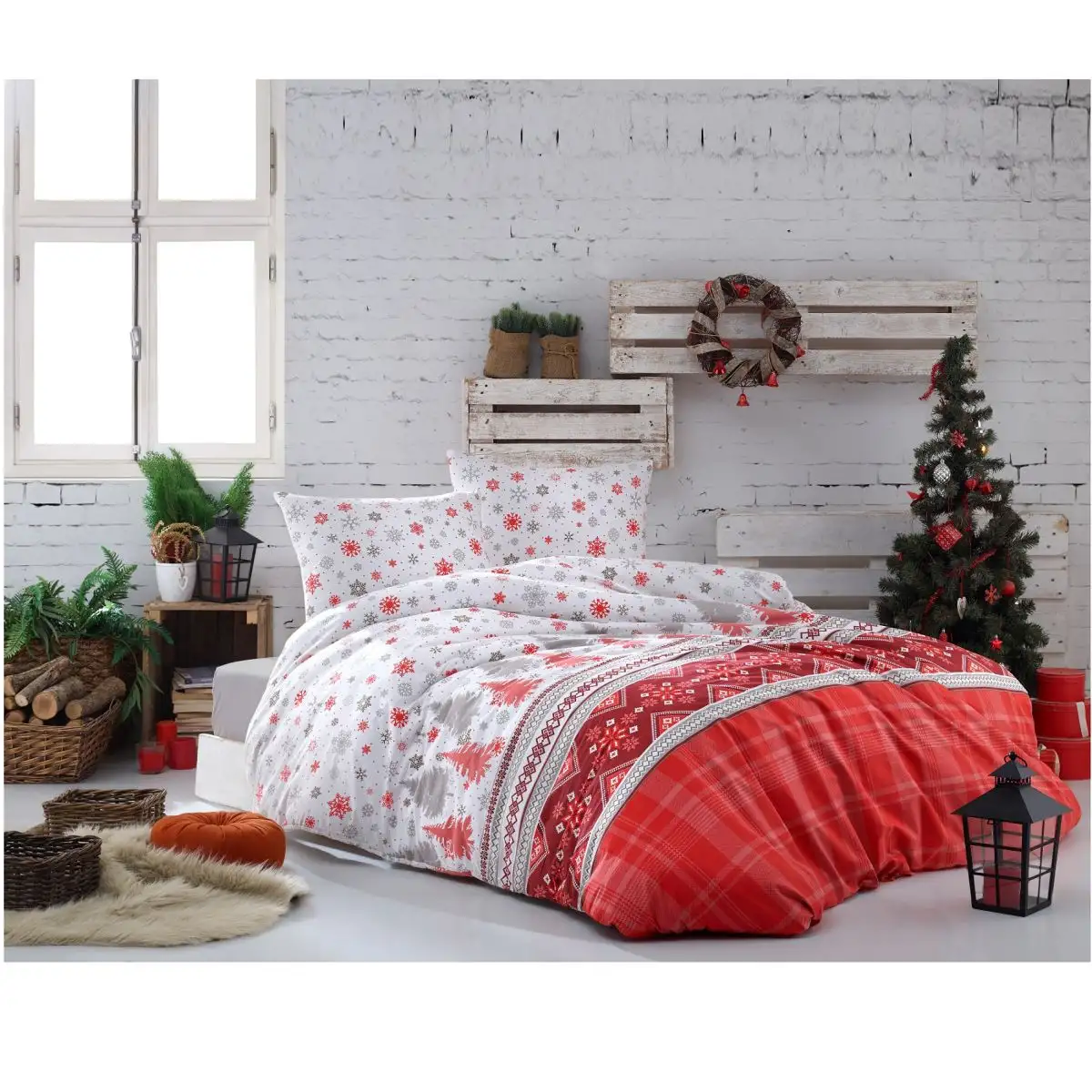 Lenjerie de pat bumbac satinat 2 persoane,homs,serie H280,00079 1 Lenjerie de pat bumbac satinat 2 persoane,homs,serie H280,00079