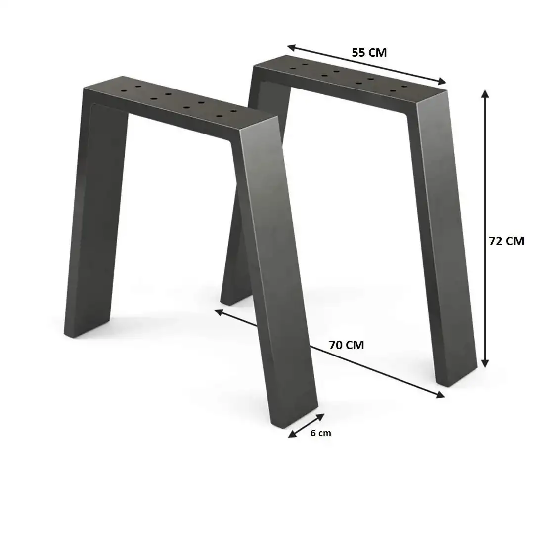 Picioare masa metal, Carpath Homs , Negru,55x70X72 cm